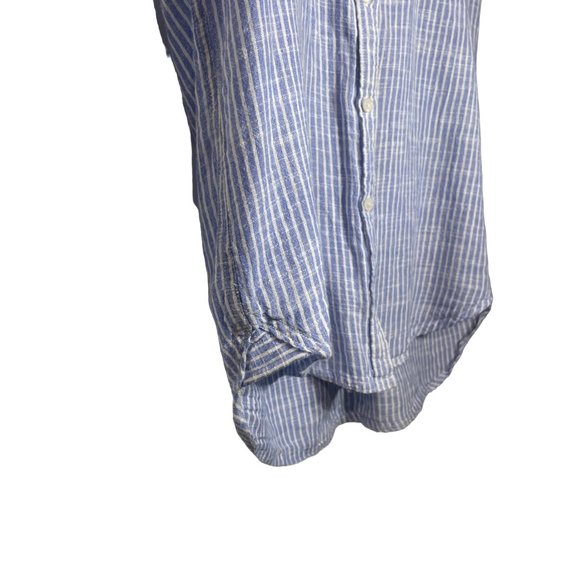 Abercrombie & Fitch Women’s Blue & White Striped Button Down Size S - Picture 5 of 7
